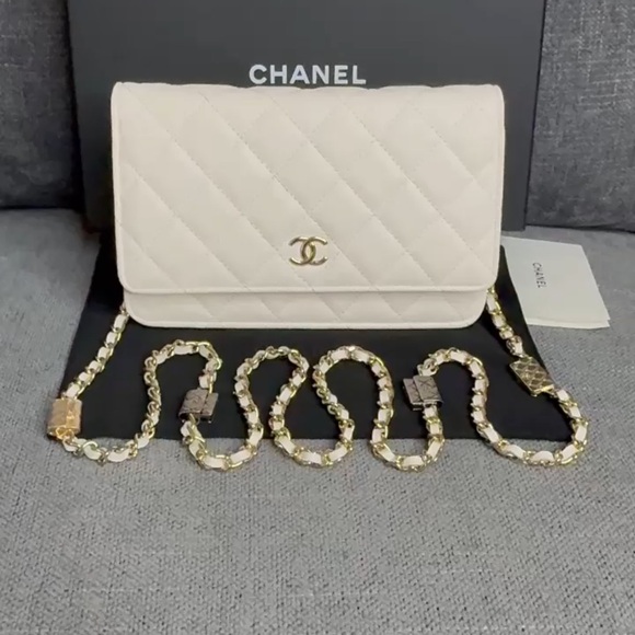 CHANEL CC charms classic wallet on chain caviar leather - Picture 4 of 14